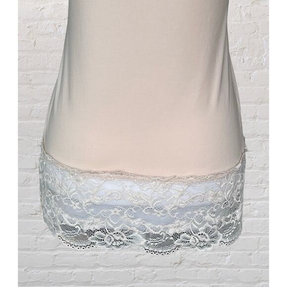 Vintage Y2K Sundance Pastel Peach Lace Trim Cami Tank Top Sz M Fairy Romantic - Picture 6 of 7